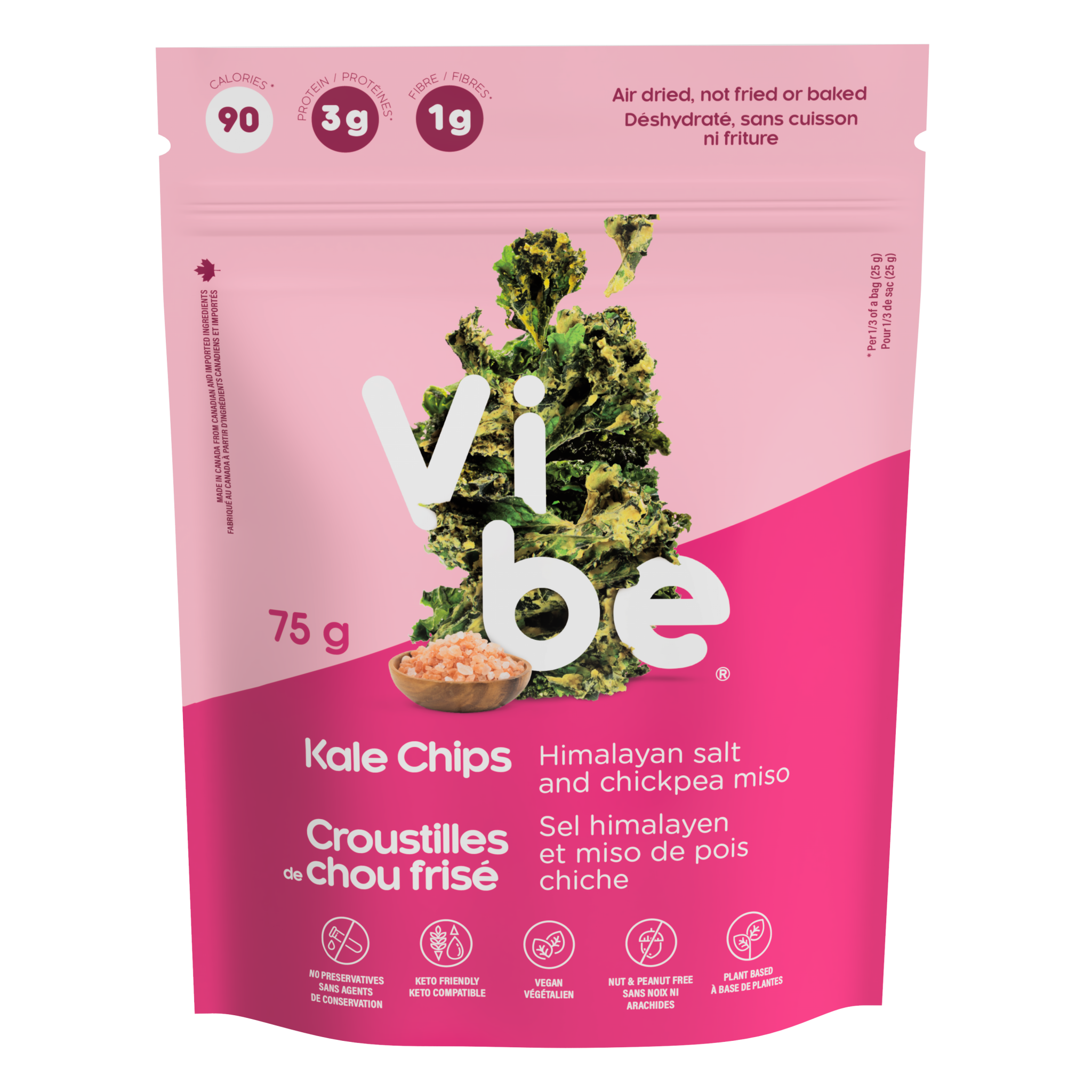 Himalayan Salt & Chickpea Miso Kale Chips | Vibe Foods